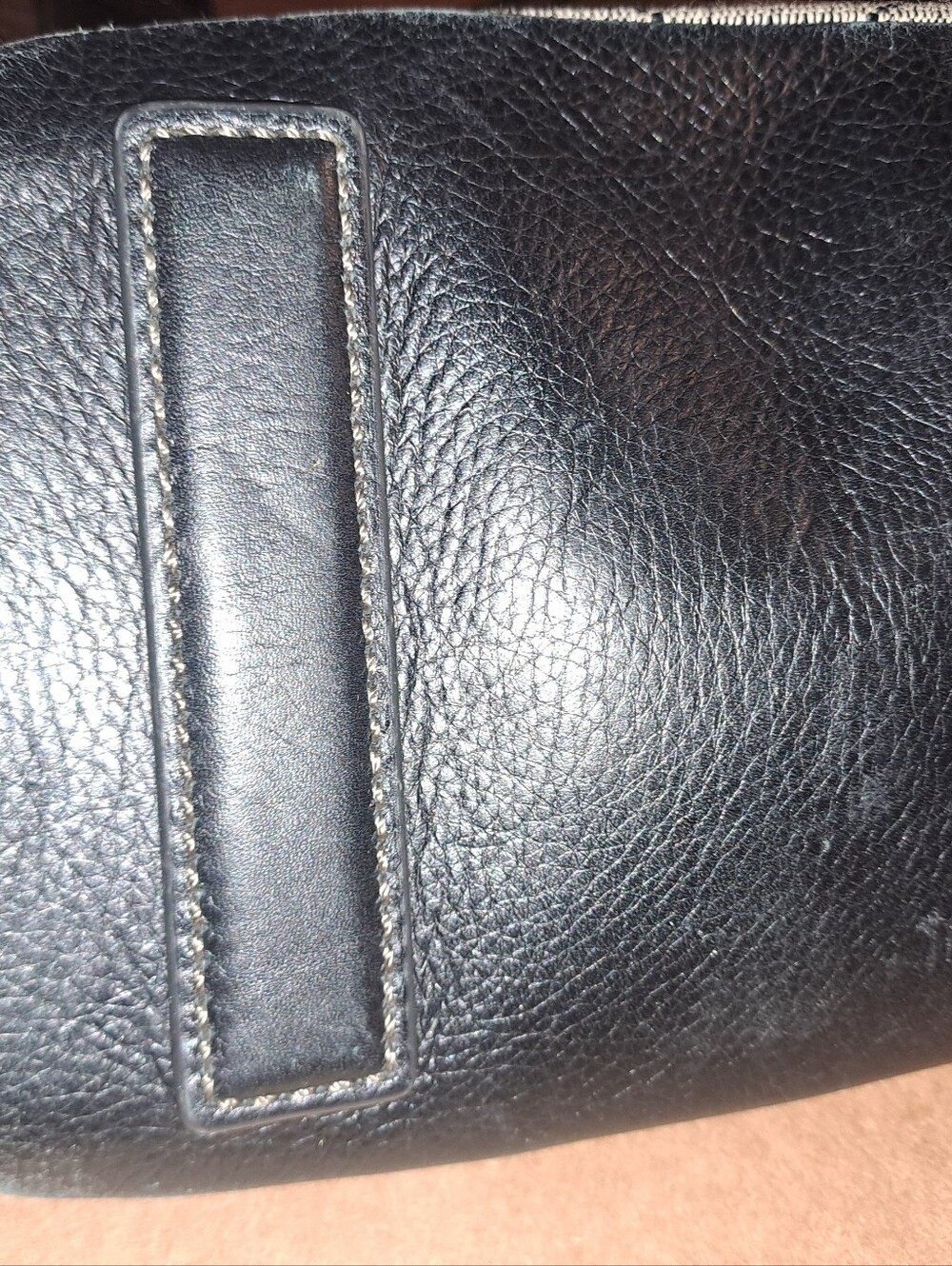 Fossil Beige and Black Diamond-Pattern Tote - Picture 5 of 6